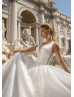 Ivory Sequined Lace Wedding Dress With Horsehair Hem